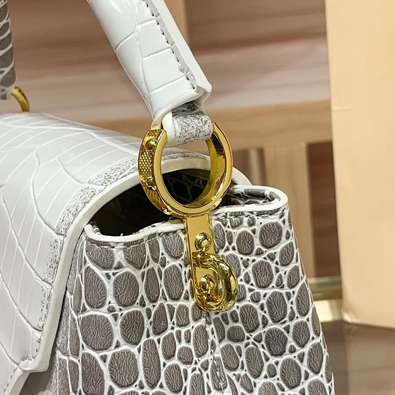 Luxurious Women's Genuine Leather Crocodile Pattern Tote Bag - 2025 New Fashion Crossbody Shoulder Bag