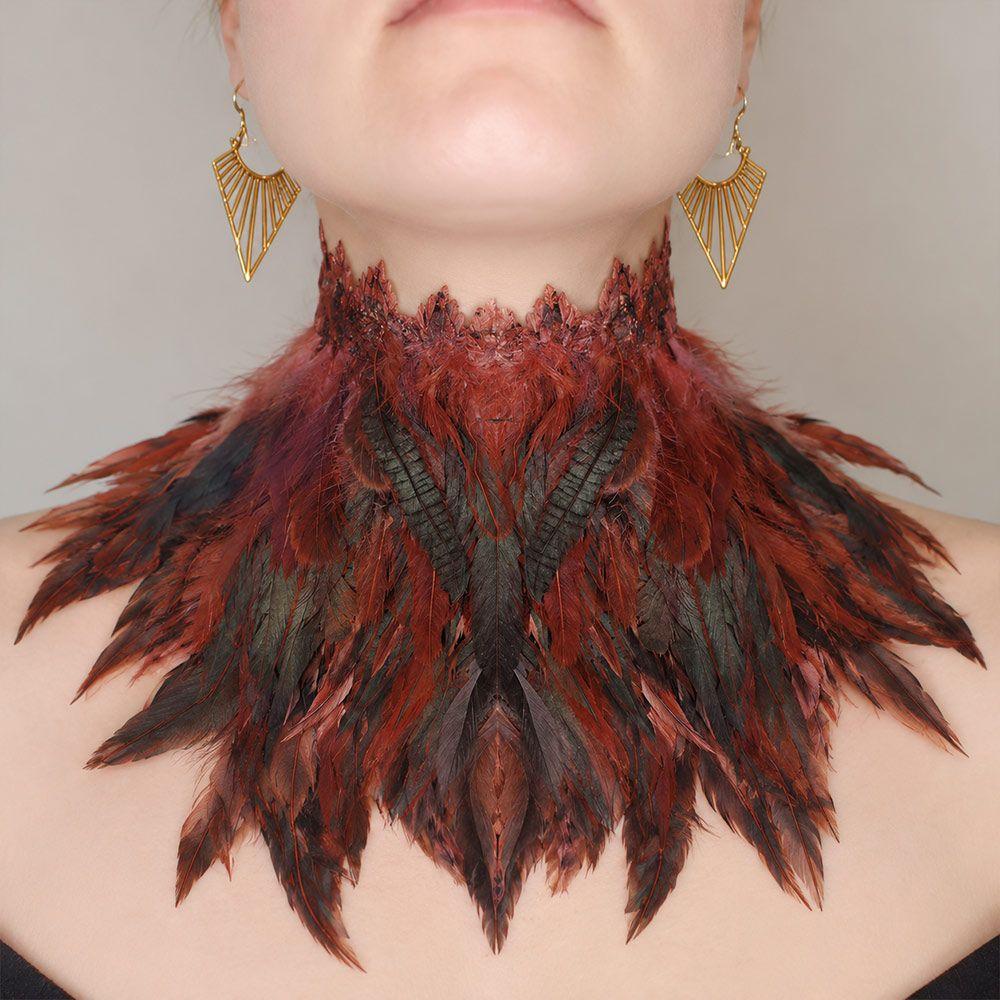 Feather Feather Shawl Feather Trim Cosplay Costume Props New Choker Necklace  Halloween Party