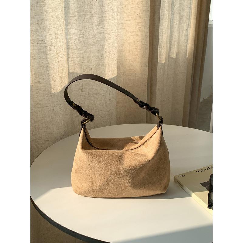 

Сумка-мессенджер на одно плечо зимняя простая и универсальная замшевая сумка под мышкой женская нишевая комбинированная квадратная плюшевая сумка абрикосовый