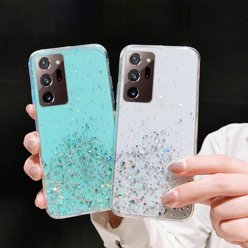 Eherui Glitter Cover per Samsung Galaxy S24 Plus/Samsung Galaxy S25 Plus, Silicone Morbido TPU Anti-impronta,sottile Antigraffi protettiva Antiurto Case per Samsung S24 Plus/S25 Plus,Verde chiaro