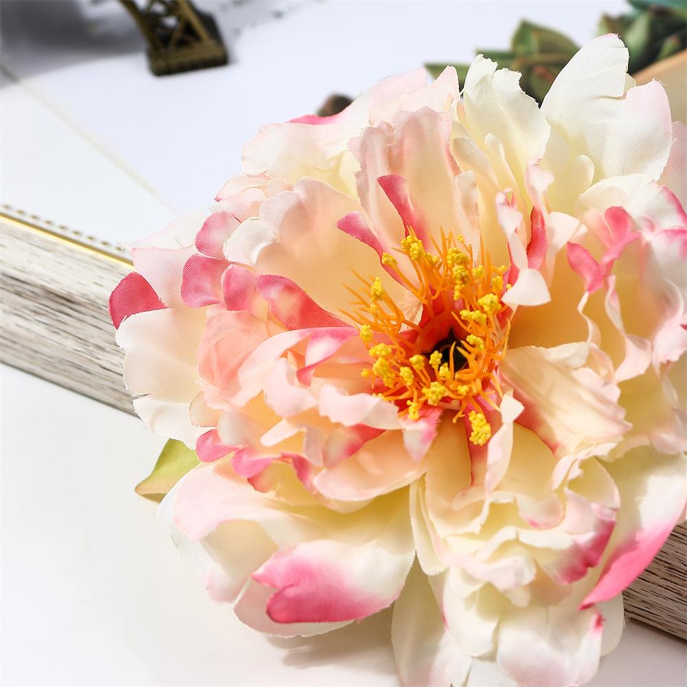 3Pcs Artificial Peony Flowers Heads 12CM Big Silk Fake Flower for Home Decor Wedding Decoration DIY Crafts Wreath Accessories