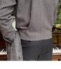 Men's Retro Houndstooth Zipper Jacket - Autumn/Winter Casual Waist-Cinching Lapel Design