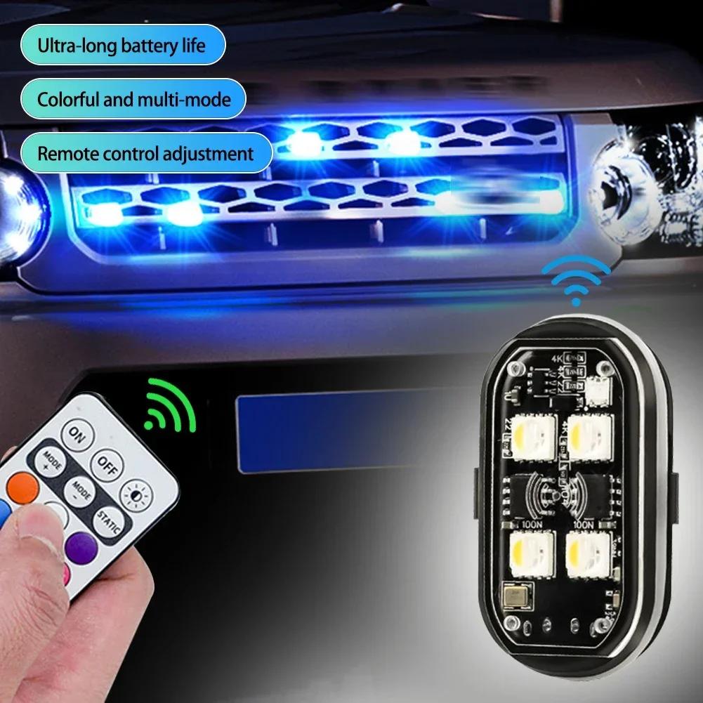 RGB Led Car Strobe Lights Motorcycle LED Flash Position Wireless Light Aircraft Airplane Helicopter Warning Lights Accessories