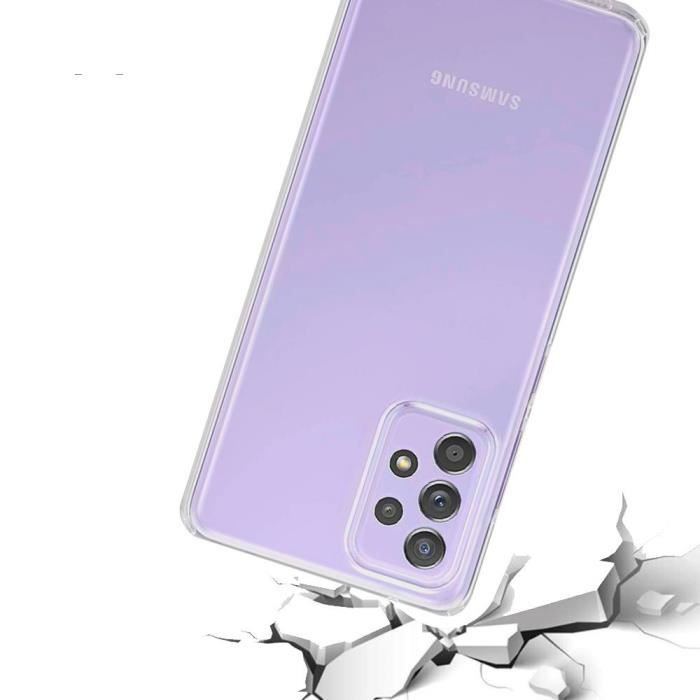 Coque de protection - VCOMP® - Samsung Galaxy A52 - UltraSlim - Transparent - 2x Verre Trempé