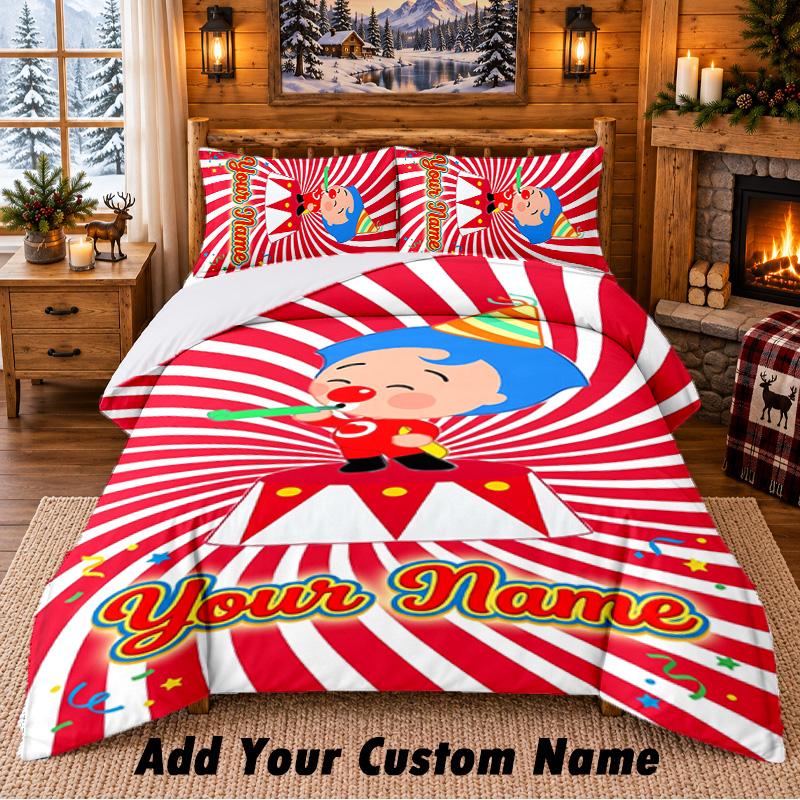 El Payaso Plim Plim Custom Name 3Pcs Bedding Set 1 Bed Sheet 2 Pillowcases Bedroom Home Decor