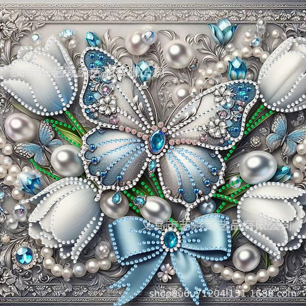 Schmetterlingsförmiges Diamantgemälde in großer Größe mit leuchtenden Diamanten, dekoratives Gemälde, Explosionsmotiv