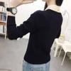 Sweaters Women's Long Sleeved Knitwear Short Top Undercoat Women's Spring New Bow Neck Slim