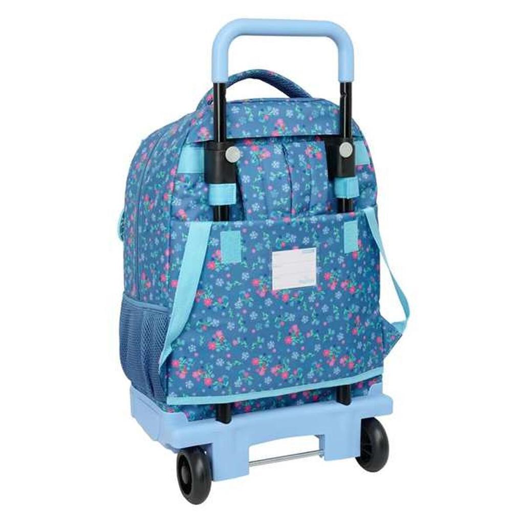 School Rucksack with Wheels Frozen Blue 33 x 45 x 22 cm
