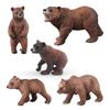 Realistic Wild Bear Toy Set: Big Brown Bear Model