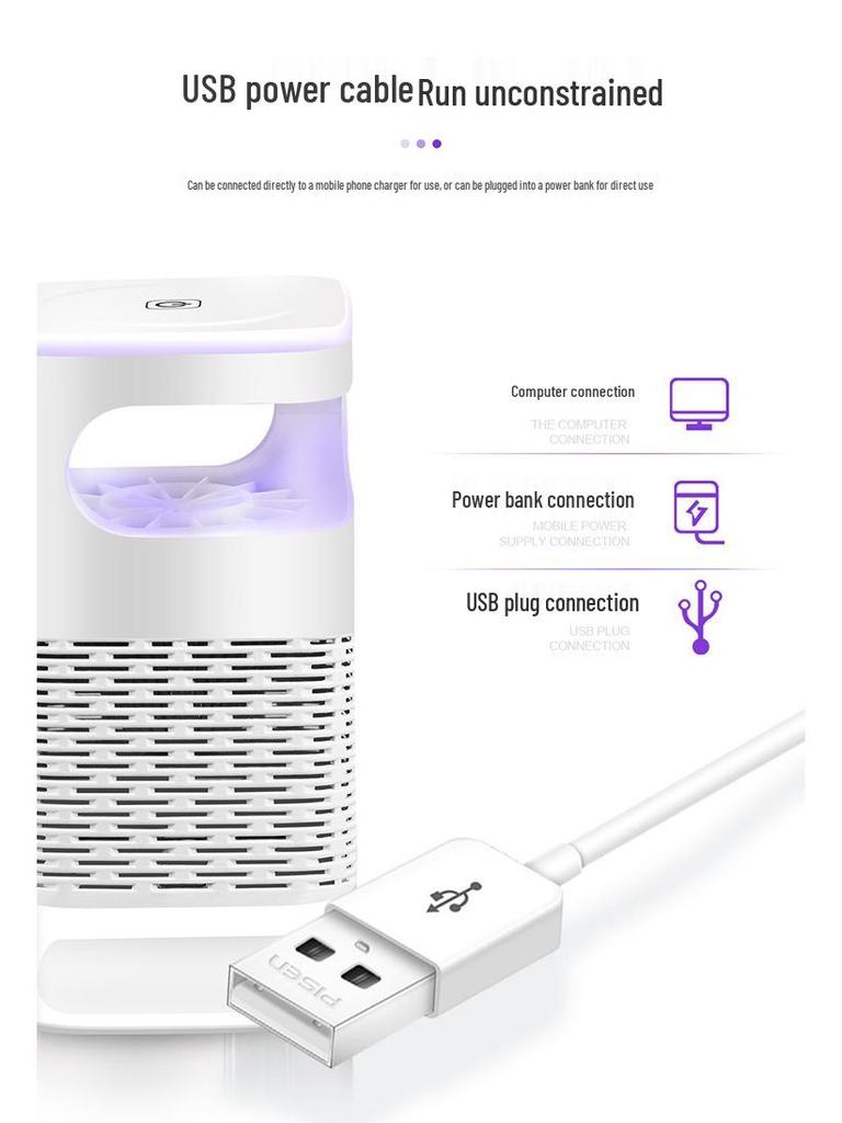 Photocatalytic USB Mosquito Killer Lamp: Night Light & Bionic Mosquito Trap