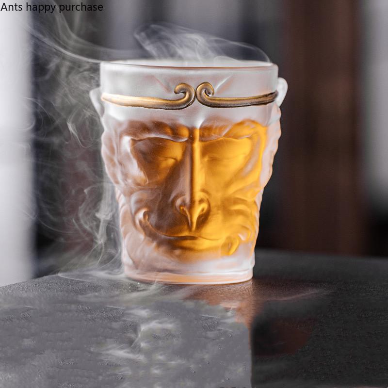 Soška Buddhy Skleněný šálek Kung Fu Čajový šálek Šálky na odpolední čaj Sklenice na vodu Skleněný hrnek Květinový čajový šálek Hrnek na mléko Hrnek na čaj Sklenice na víno Dárek