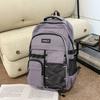 Schoolbag trendy cool tooling neutral style fashion schoolbag male high school college student large capacity spine protection commuter backpack