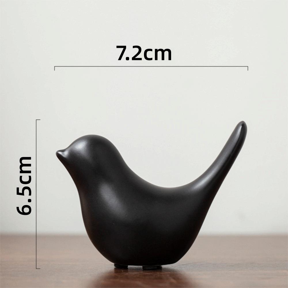 Black White Bird Sculpture Nordic Style Animal Statue Ornaments Bird Ceramic Figurines  Home Decor