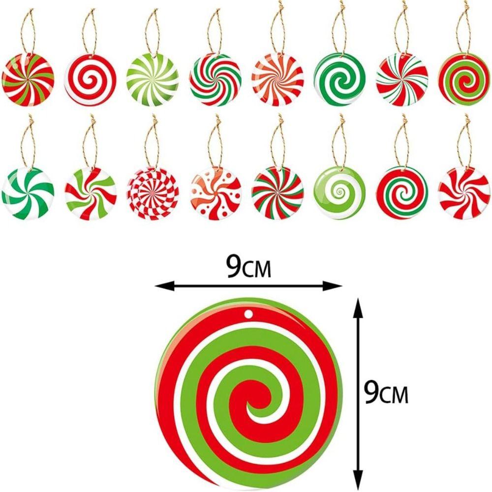 16 Pcs /set Hanging Xmas Tree Candy Pendant Colorful Christmas Party Decor Home