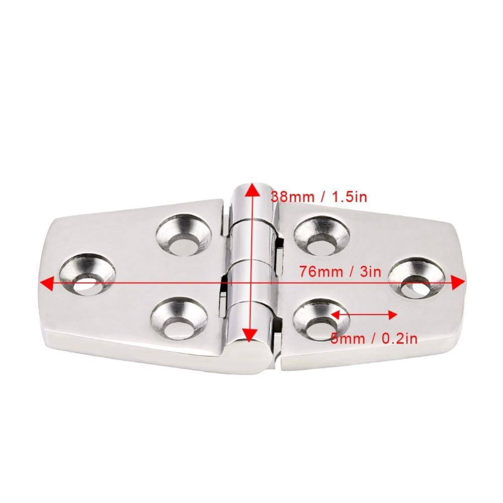 76 * 38mm/102*38mm Marine Boat Cabin Door 316 Stainless Steel Flush Door Hinge  Marine Lids