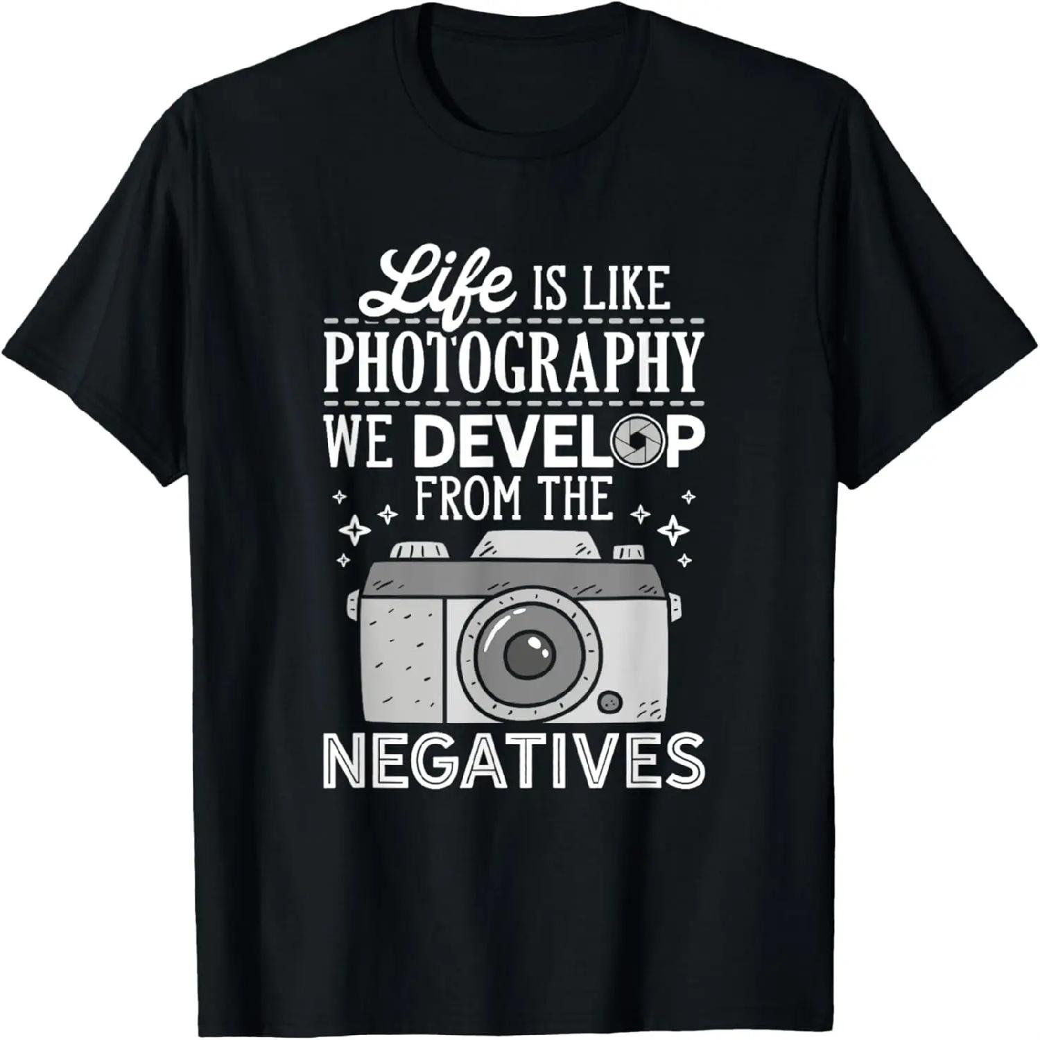 Life Is Like Photography Camera Photographer T-Shirt S