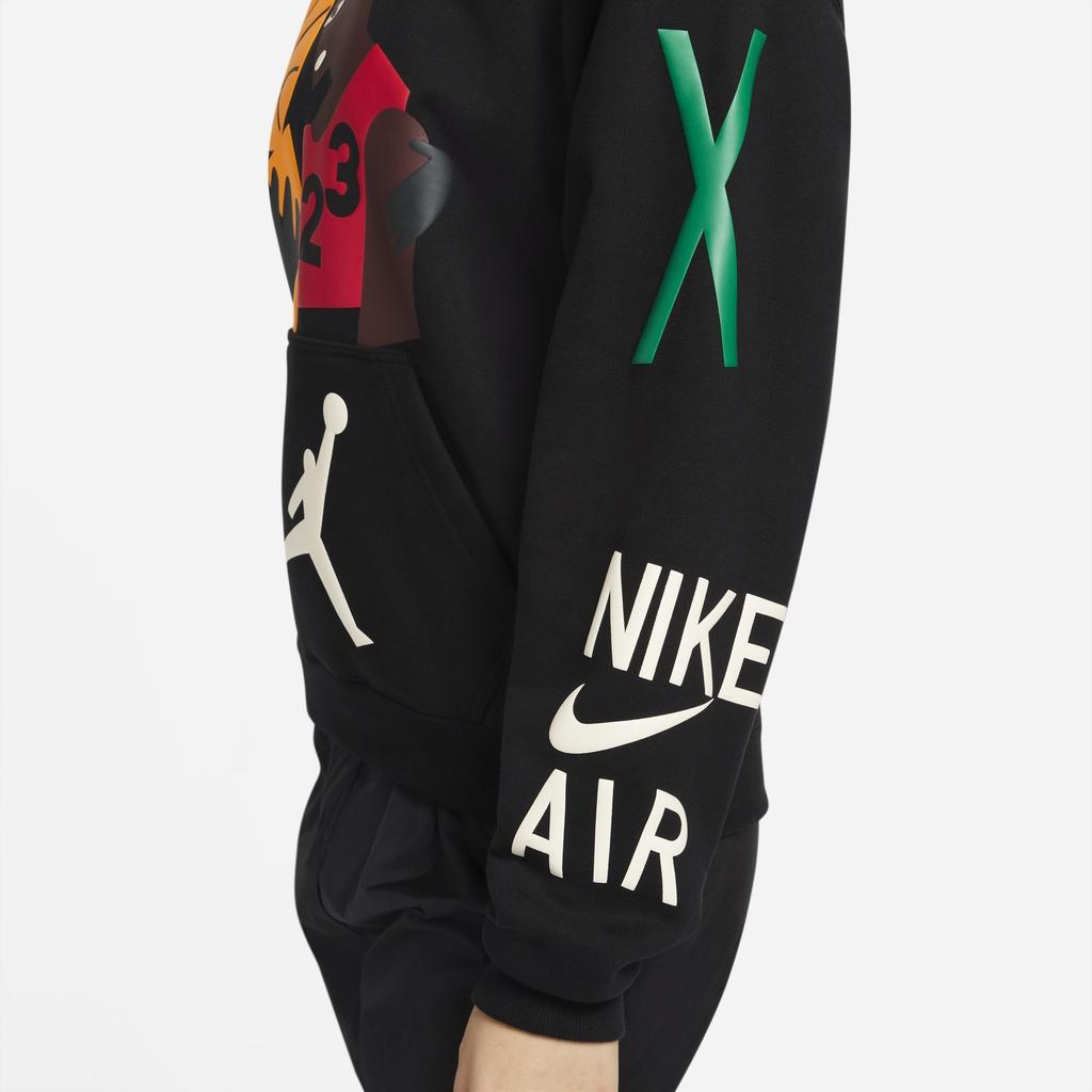 Jordan X Nina Abstract Pattern Print Long Sleeve Hoodie Women Tops Black DO4159-010