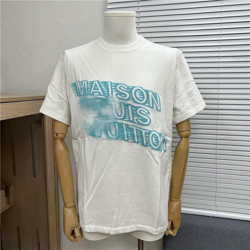 2025 Vår/Sommar Trendig Jacquardetikett Stickad Kortärmad Logotyp T-shirt