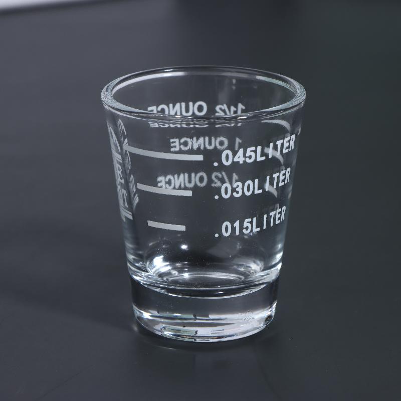 45/60Ml Thickened Glass Measuring Cups With Measurement Marks Perfect For Coffee Brewing Cocktail Mixing Home Bar Appliances