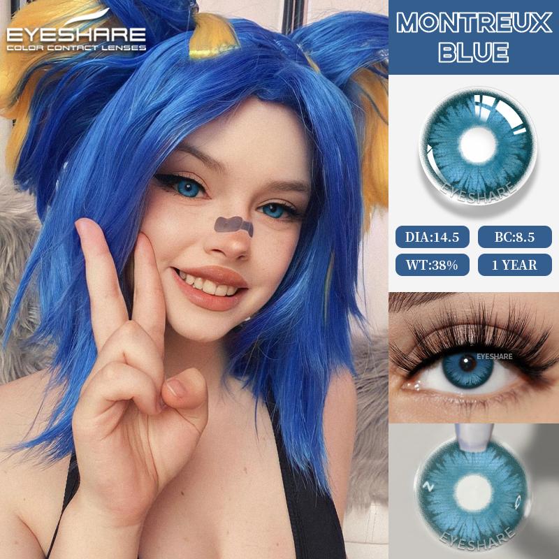 Eyeshare Anime Cosplay Color Contact Lenses For Eyes Red Eye Lenses Halloween Beautiful Pupils Crazy Blue Pink Cosmetic Makeup Contact Lens