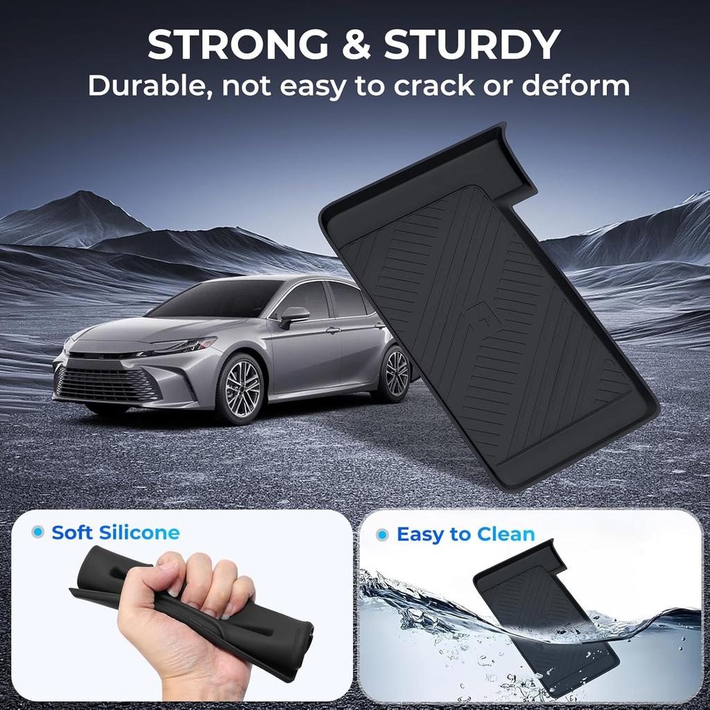 Wireless Charging Protective Mat For Toyota Camry 2026 2025, Center Console Interior Accessories Silicone Anti-Slip Wireless Charger Cover Pad For