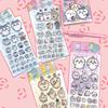 1 Sheet Cute Gifts   Sticker Hachiware Usagi Creative Drop Glue Stereo Decals Diy Decorative Computer Stickers
