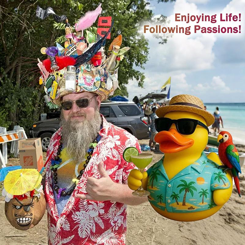 

Мемориальный Декор «Попугай-Утка» Статуэтка Утки Аксессуары для Вечеринки в Стиле Margaritaville Птица Тропического Леса Украшение Стола