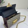 [Pre-Owned] Padlock Moonlight Treasure Box Series Metal Lock Logo Canvas And Leather Crossbody Bag Small - Excellent #1FHUW71