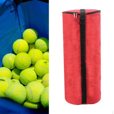 Cylindrical Zippered Tennis Ball Bag, Portable Basket for Storage