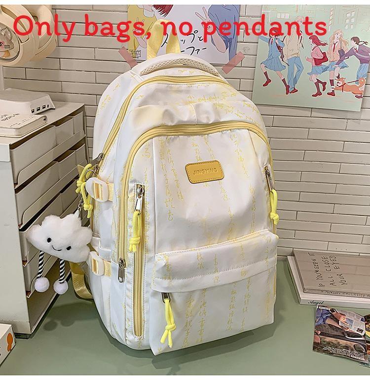 Art Backpack Student With Ink And Wash Print Designs For Teens Daily School Use