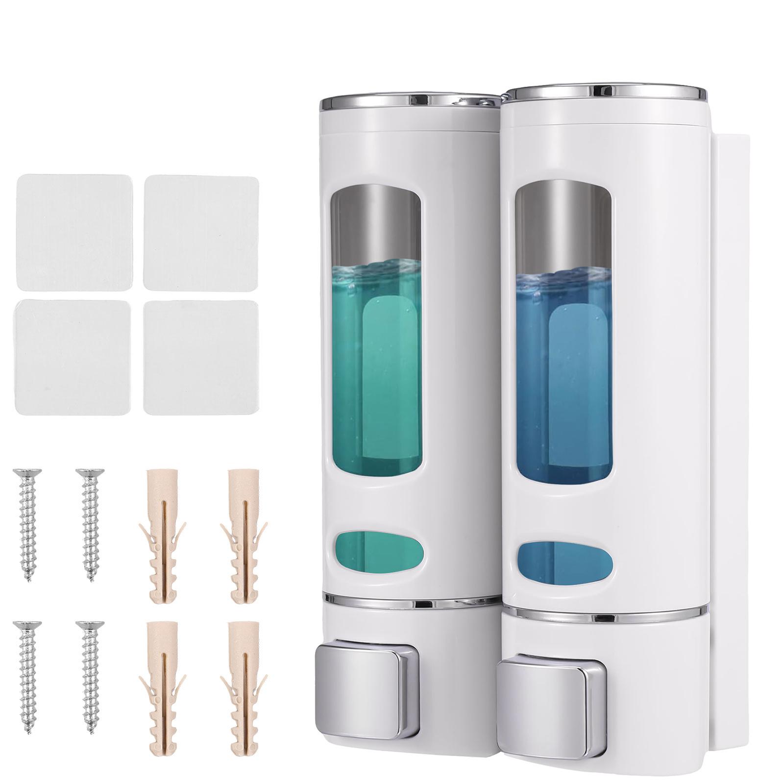 

2/3 головки для душа, дозатор мыла, настенный, клейкий, контейнер для хранения шампуня, жидкости для мытья рук, кондиционера