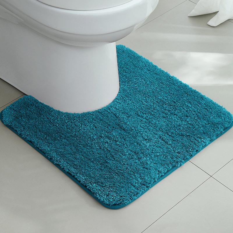 Toilet Absorbent Floor Mat Bathroom Toilet U-Shaped Mat Toilet Entrance Door Non-Slip Foot Pad Toilet Carpet