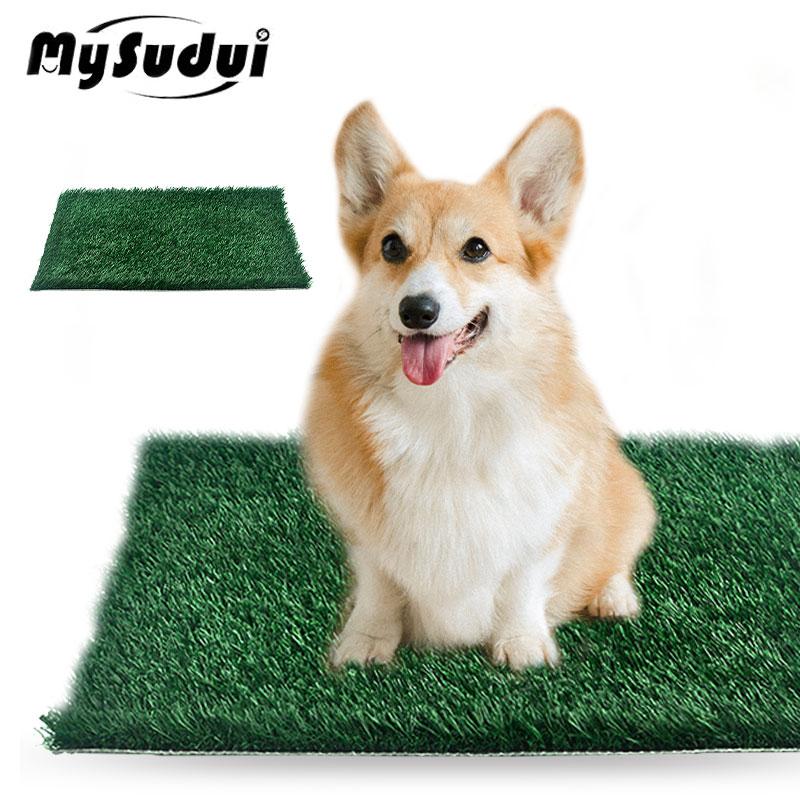 

Подушечки для мочи домашних животных с имитацией газона, водонепроницаемые, портативные, с искусственным газоном, коврик для кошек и собак, мягкий, легко моющийся, для туалета, в помещении, на открытом воздухе, общий