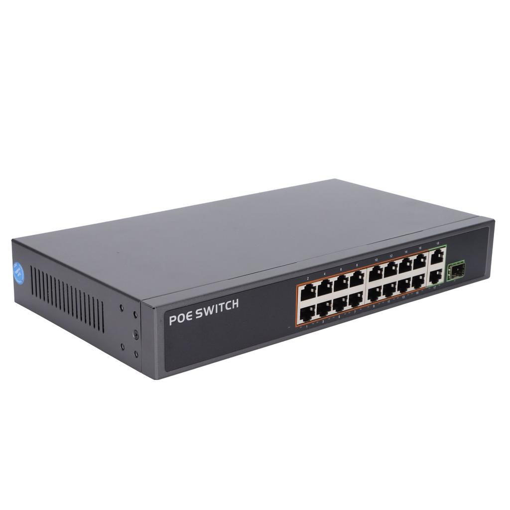 POE Switch Power Green Technology Automatic Detection Aluminum Alloy Ethernet Switch 100‑240VUS