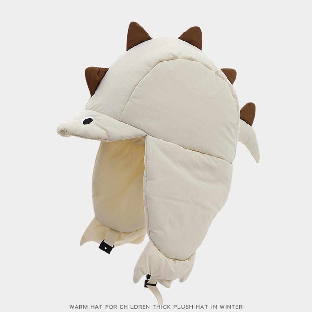 

Мультяшна шапка із захистом вух динозавра Зимова тепла шапка-біні Модний головний убір для дітей бежевий