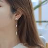Natural Pearl Earrings Temperament Atmosphere Earline Long Fringed Niche Design Round Stud Earrings Wholesale