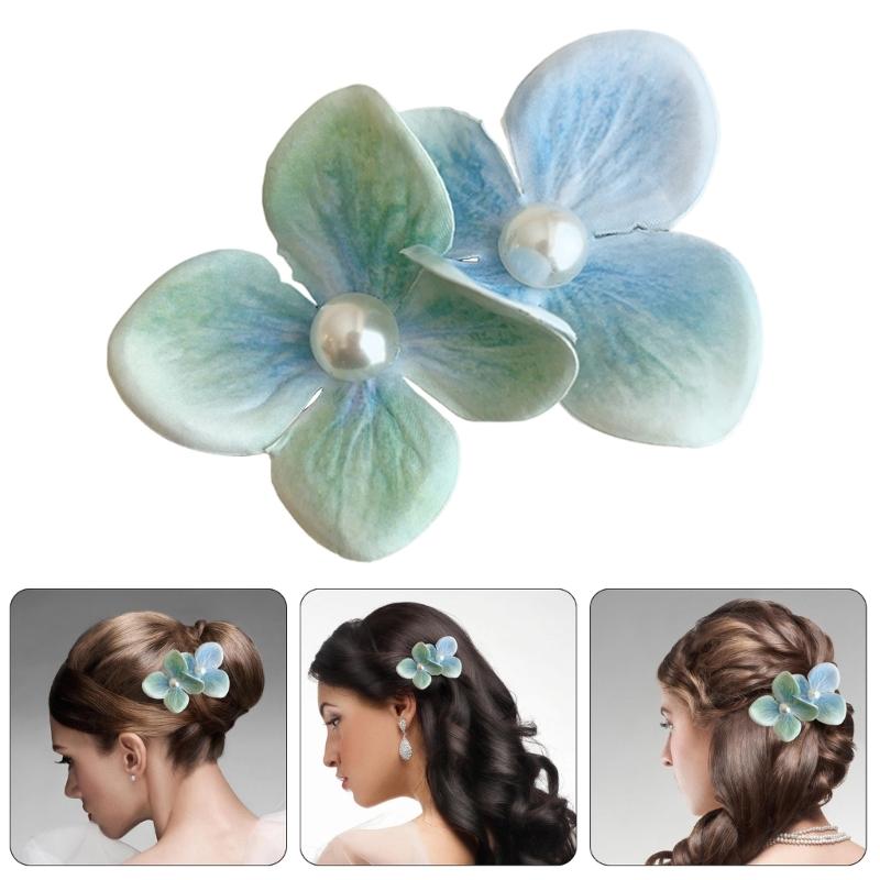Pince à Cheveux Fleurie Pince Latérale Pince Latérale Ornement de Cheveux de Fête Pince à Cheveux Fleurie Accessoire de Cheveux Parfait pour les Dames Élégantes