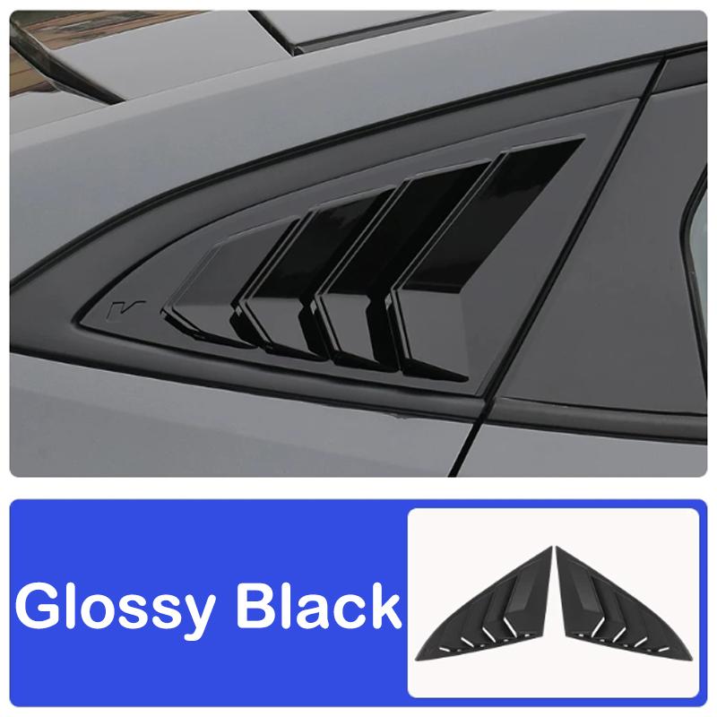 DinCh 2pcs Rear Triangular Window Decorative Shutters Louvers Spoiler Panel For Changan UNIV UNI-V -2026