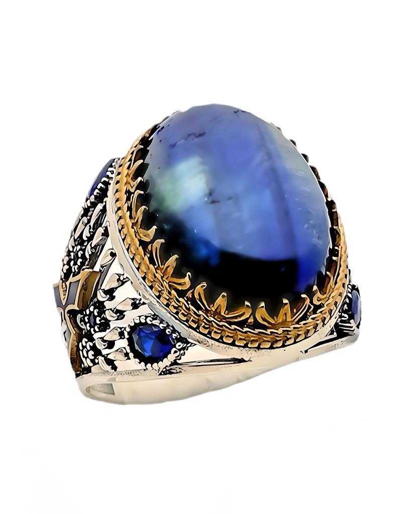 

Серебряное кольцо с лазуритом и цирконом 240053312G12Y 17