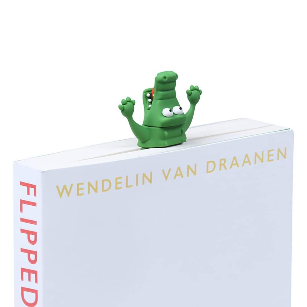 AQUALOACH Flat Crocodile 3D Perfect for Reading Bookmark, Design,