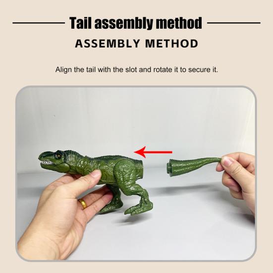Kids Dinosaur Toy with Light Sound Movable Joints Roaring Tyrannosaurus Rex Carnotaurus Velociraptor Figure Toddlers Educational Simulated Dino Model