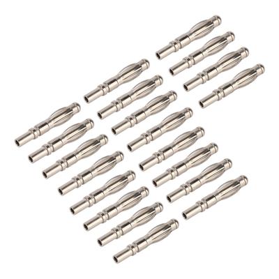 20 STÜCKE 21.120 4mm Bananenstecker Kupfer Vernickelt Bananenstecker Stecker für Elektronisches Instrument