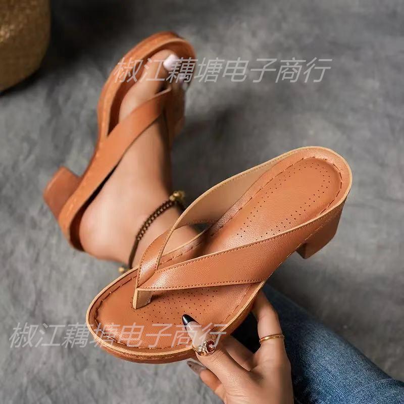 

Новые женские сандалии на танкетке большого размера, модные сандалии с защемляющими пальцы, женские шлепанцы 43 верблюд