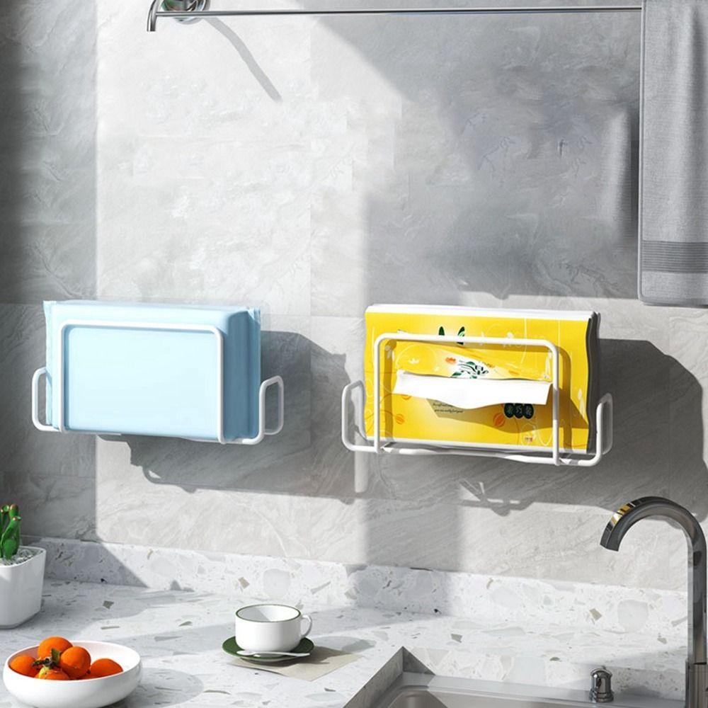 Iron Toilet Tissue Storage Shelf Non Perforated Toilet Paper Holder  for Kitchen