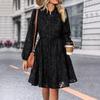 Abito Lungo Elegante Retrò in Pizzo Europeo e Americano - Multicolore Stile Primavera e Autunno