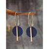 1 Pair Bohemian Minimalist Geometric Circle & Bar Shape Alloy Hoop Earrings, Fashion Multi-Color Alloy Earring Rings For Women, Gift