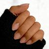 Oval European & American Gold French Nail Art Tips - High-End Fashion Design