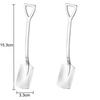 Stainless Steel Shovel Point Spoons Watermelon Coffee Tea Spoon Ice Cream Dessert Tip Scoop Cutlery Tableware Set Kitchen Tools