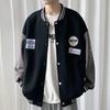 Baseball Jacket Men's Spring and Autumn Jacket Black Loose Jacket
