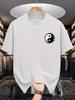 Unisex Crew Neck Tee Yin Yang Flame Symbol Print Soft Cotton Breathable Loose Casual Short Sleeve Summer Daily Outdoor Street Tops